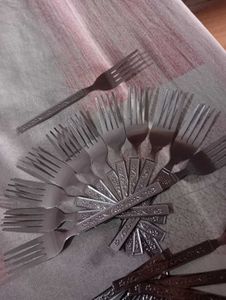 🚫Forks and Spoons Set of 24 Stainless Steel