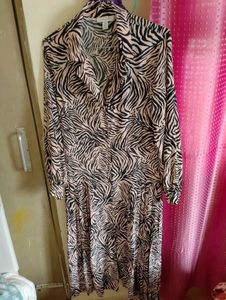 Topshop Zebra Print Mexi Dress