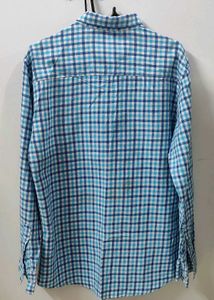 Men's Blue Checkered Casual Shirt