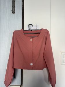 Stylish Cropped Button-Up Top