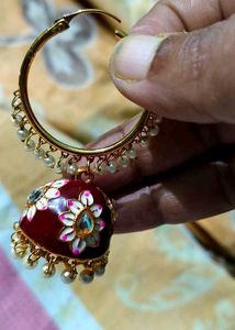 Maroon Kurta with White Emberdory
