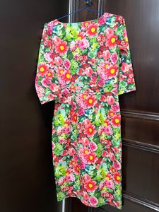 Flower Print Straight Dress