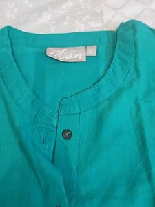Teal Button-Down Kurta
