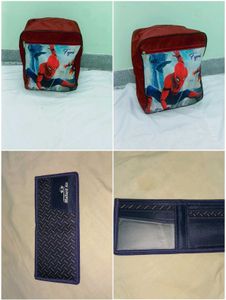 Spiderman Backpack & mens Wallet  Set