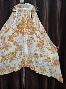 Boho Floral Print Kimono Vest