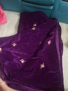 Embroidered Velvet dupatta