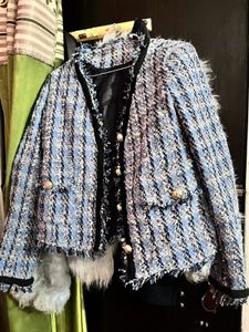 Tweed Jacket With Gold Botton Details