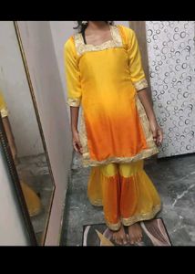 Vibrant Ombre Kurta Set with Sharara