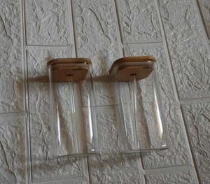 GoodHomes Glass Canisters with Bamboo Lid &amp; Straw