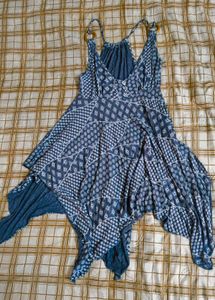 boho dress blue