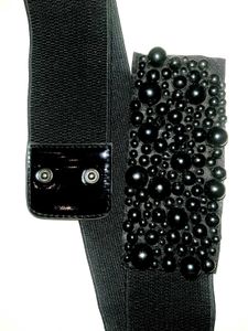 🖤 Midnight Chic – Luxe Elastic Statement Belt