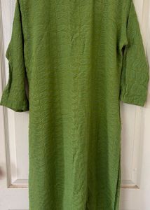 Green Chikankari Embroidered Kurta