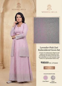 Elegant Indo Western Pink Lehenga Choli Set