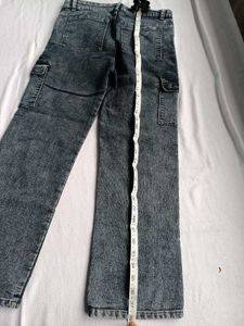 Acid Wash Cargo Jeans