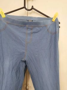Blue Denim Look Leggings