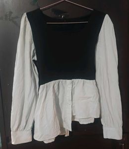 Chic Black & White Blouse
