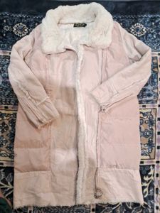 Pink Fur Trimmed Winter Coat
