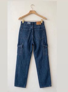 Blue Denim Cargo Jeans