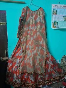 Elegant Patchwork Ethnic Gown