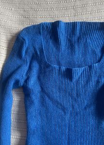 Ribbed Square Neck Top