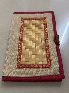 Handmade Jute & Bamboo Pouch