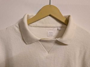 old money Cream Textured Polo Shirt