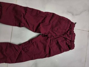 Maroon Jogger Pants for Boys