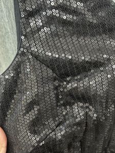 Sparkling Black Sequined Blouse