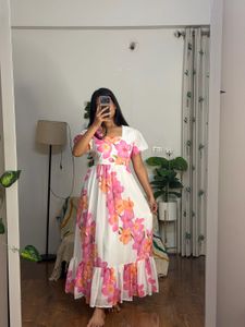 Floral Maxi Dress with Ruffle Hem