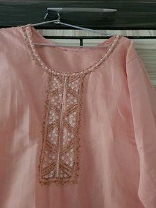 Chanderi Silk Zardosi Kurti