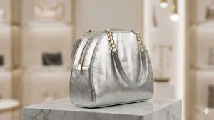 Glamorous Silver Chain Handbag