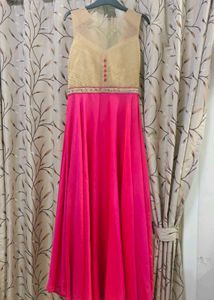 Stunning Pink Embroidered Ethnic Gown