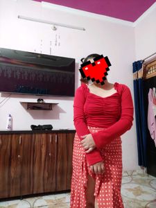 red full sleeves top