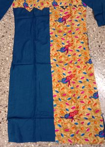 Brand New Kalamkari Peacock Print 3/4 Sleeves S Si