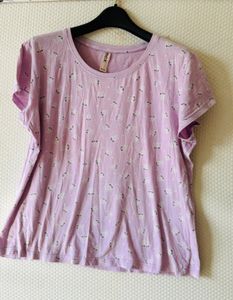 Cute Purple Graphic T-Shirt - XL