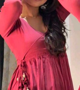anaya mauve blush georgette long kurti