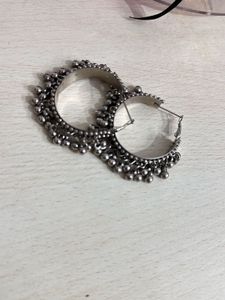 Antique Silver Jhumka Earrings