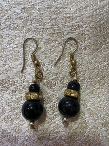 Black Beaded Necklace &amp; Earring Set