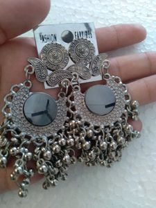 Jhumka Earrings with Mirror