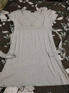Grey Wrap Dress