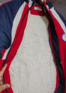 Red🔴&amp; Navy Blue Winter Hoodie Jacket For 38 Chest