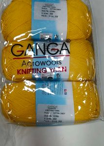 GANGA Knitting Yarn - Yellow