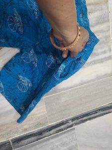 Blue Basketball Print Shorts