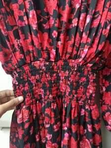 Chic Floral Print Midi Dress