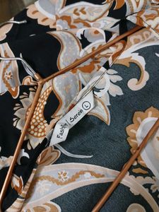 Stylish Paisley Print Open Front Cardigan