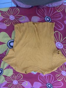 half priceMustard Yellow Ribbed and denim