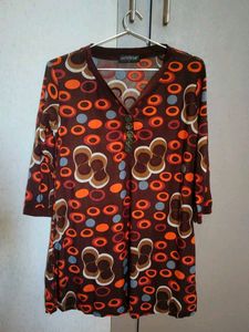 Retro Patterned Top Tunic