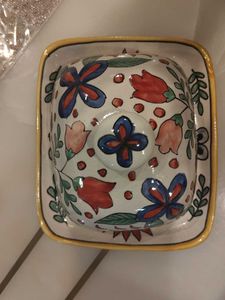 Gall &amp; Zick Ceramic Butter dish Flower meadow blue