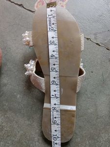 Women's Embellished Pearl Slides/Flats
