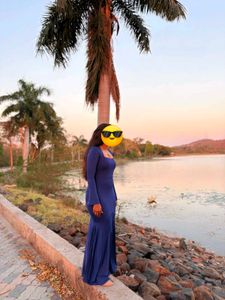 Elegant Blue Maxi Dress